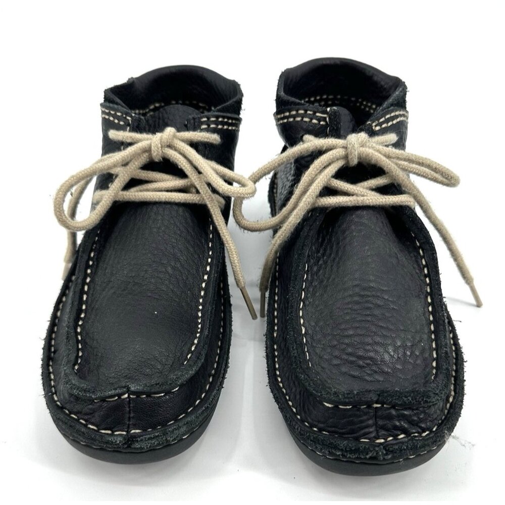 BED STU Shoes Mens 9 Black Leather Chukka Pebbled Moccasins The Next Step